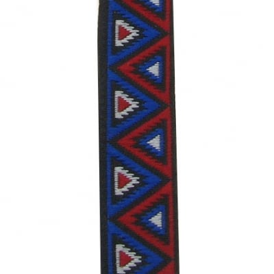 Ширит 17 мм триъгълник син червен бял -10 метра