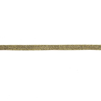 Лента органза 6 мм черна със златна нишка ~22 метра