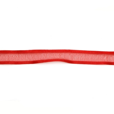 Лента органза и сатен 18 мм червена -10 метра