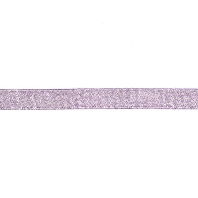 Лента органза 14 мм лилава със сребърна нишка -22 метра