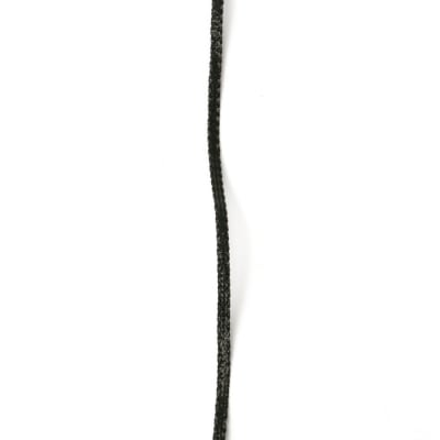 Ламе плетено 3 мм плоско черно ~100 метра