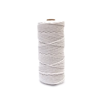 Шнур памук 3 мм цвят бял -100 метра