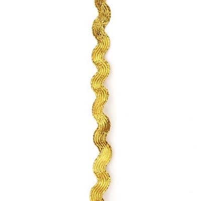Ширит ламе 5 мм зиг заг злато -4.5 метра