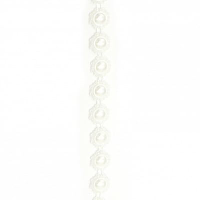 Ширит перлен 15 мм цвят бял -1 метър