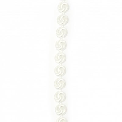 Ширит перлен 16 мм цвят бял -1 метър