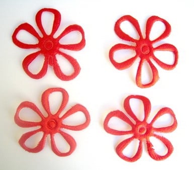 Цвете 5листа рязани 40 мм червено -50 броя