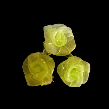 Роза тюл 25 мм. св.зелена -10 броя