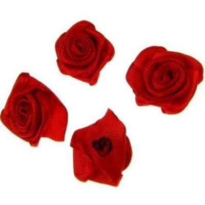 Роза 25 мм червена -10 броя