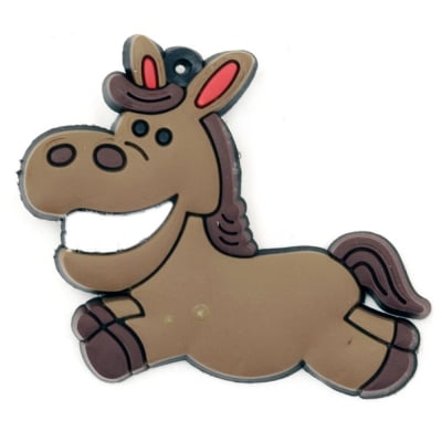 Фигурка гумена 40x50x3 мм магаре със закопчалка - 5 броя