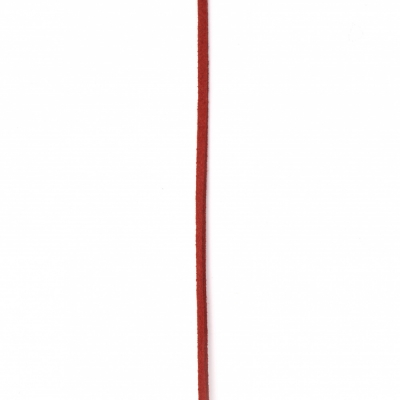 Велур естествен 2.5x1.5 мм червен - 25 метра