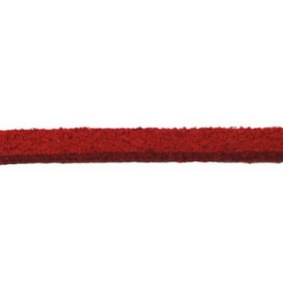 Лента велур естествен 2.5x1.5 мм червен -5 метра