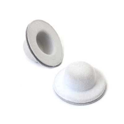 Шапки от текстил 55x22 мм цвят бял -4 броя