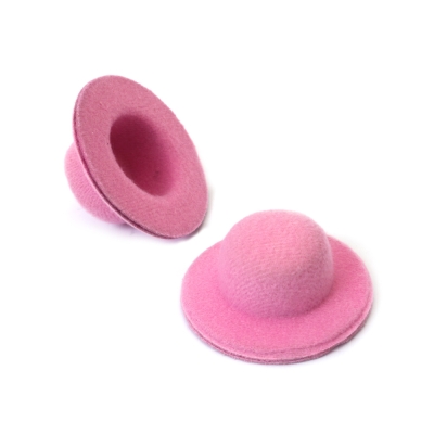 Шапки от текстил 55x22 мм цвят розов -4 броя