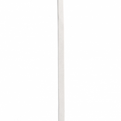 Лента велур 6x1 мм бяла -5 броя x 1 метър