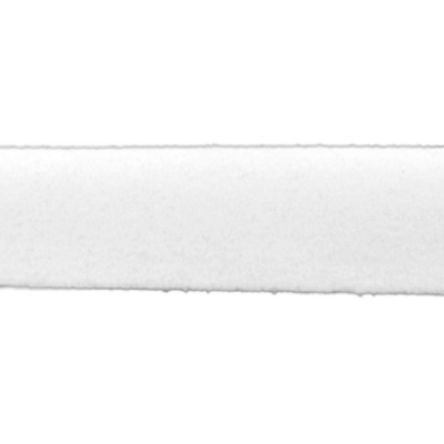 Лента еко велур 20x1.4 мм бял - 1 метър