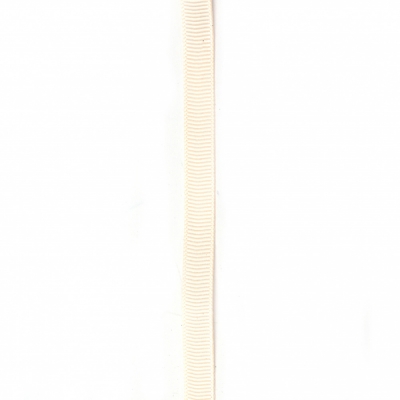 Ширит Сатен 10 мм рипс кремав ~10 метра
