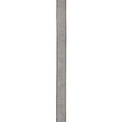 Лента органза 10 мм сива -45 метра
