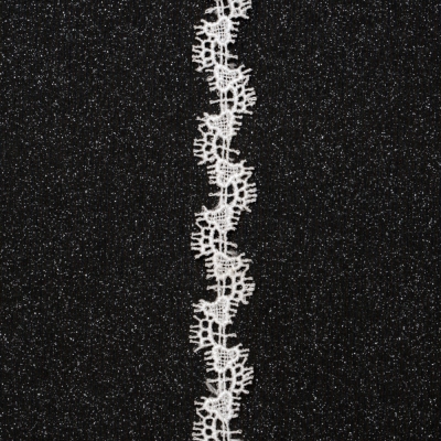 Ширит  плетен дантела 15 мм бял - 1 метър