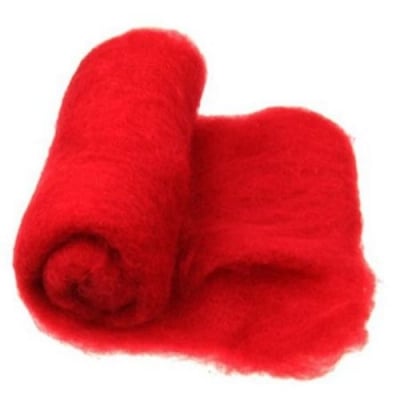ВЪЛНА 100 % Филц за нетъкан текстил 700х600 мм екстра качество червена -50 грама