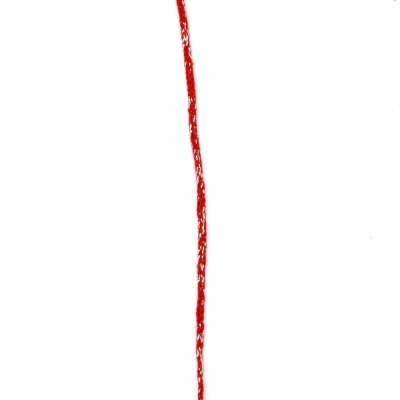 Макраме КОТОН ЛУКС 3 мм червено със сребърно ламе -186 м -200 грама