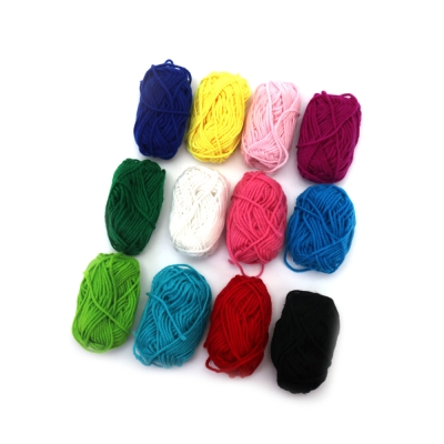 Комплект прежда 100 % полиестер цвят МИКС 10 грама -12 броя