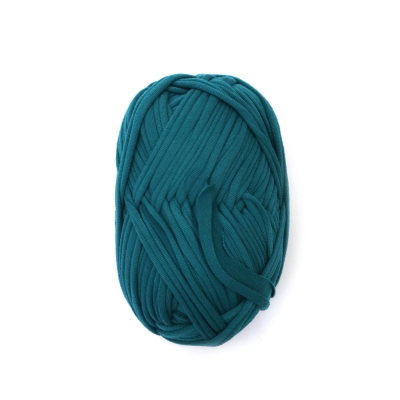 Прежда трикотажна лента 100 % полиестер цвят тъмен тюркоаз -100 грама 