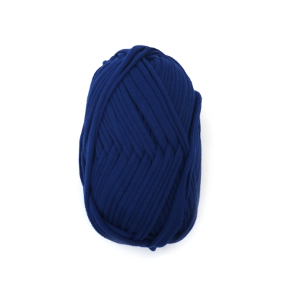 Прежда трикотажна лента 100 % полиестер цвят кралсо синьо -100 грама 