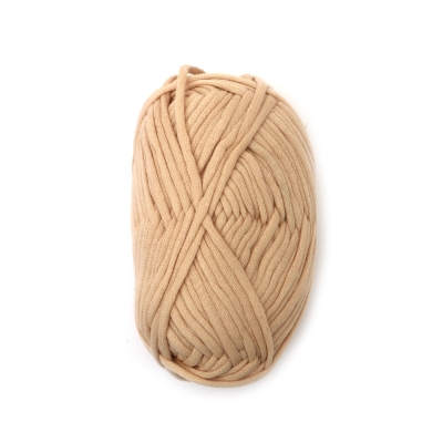 Прежда плетена лента 68 % памук 32 % полиамид цвят телесен -50 грама 