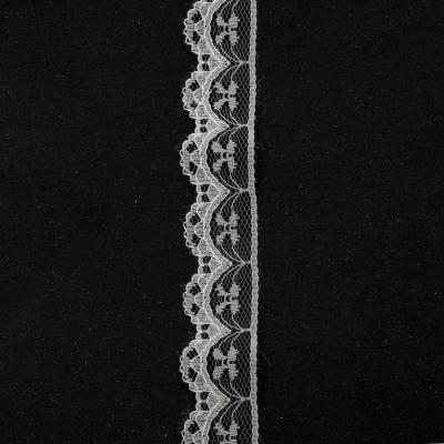Лента дантела 24 мм бяла - 1 метър