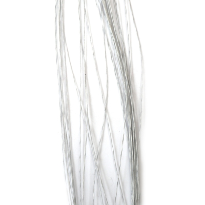 Цветарска тел с хартиено покритие цвят бял 0.5 мм  ~80 см -30 броя