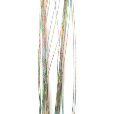 Цветарска тел цвят бледа дъга 0.5 мм ~80 см -30 броя