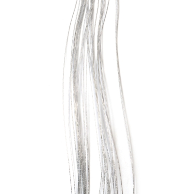 Цветарска тел цвят сребро 0.5 мм ~80 см -30 броя