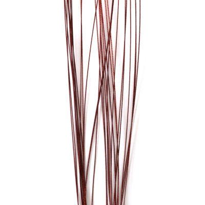 Цветарска тел цвят кафяв 0.5 мм ~80 см -30 броя