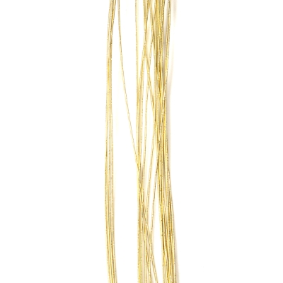 Цветарска тел цвят светло злато 0.9 мм ~82 см -20 броя