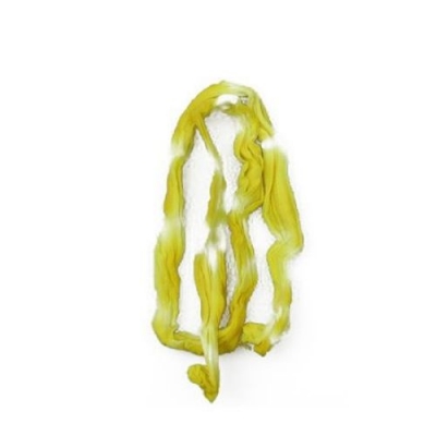 Полиестерен ръкав за найлонови цветя /тип чорапогащник/ двуцветен преливащ бяло-жълт -пакет 5 бр.