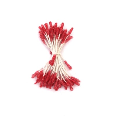 Захарни тичинки двустранни цвят светло червен  3x10x60 мм ~170 броя