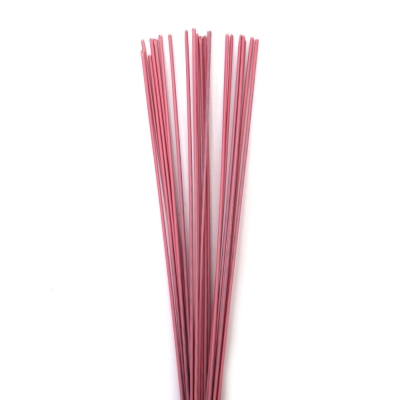 Цветарска тел с гумирано покритие цвят розов 2 мм ~40 см -20 броя