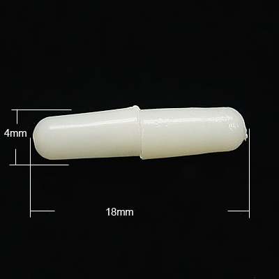 Закопчалка пластмасова на винт 18x4 мм цвят бял -10 броя
