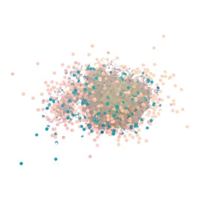 Елементи за декорация кръг 2 мм прозрачни дъга -20 грама