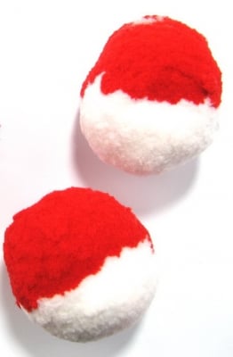 Помпони плътни 60 мм шарени -5 броя