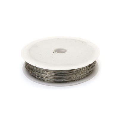 Метална мека тел за бижута 0.4 мм цвят сребро -50 метра