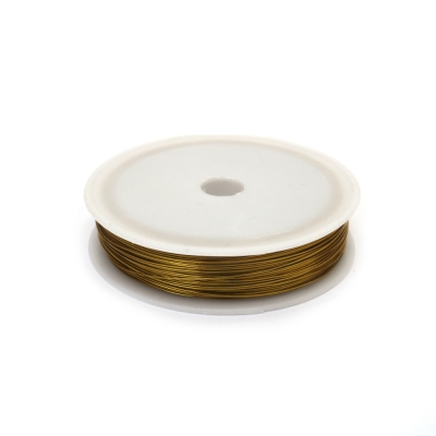 Метална мека тел за бижута 0.4 мм цвят злато -50 метра