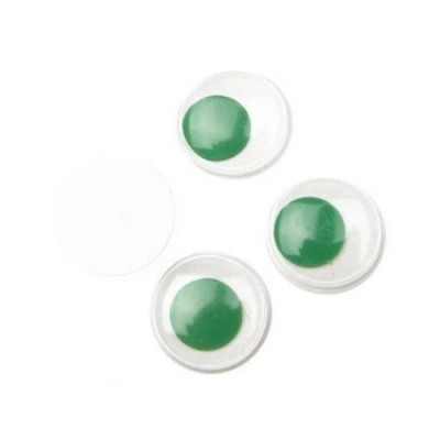 Очички мърдащи зелени 15 мм -50 броя