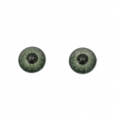Очички резин 12x4.5 мм зелени -10 броя