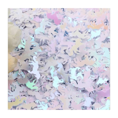 Елементи за декорация еднорог 18x13 мм прозрачни дъга -20 грама