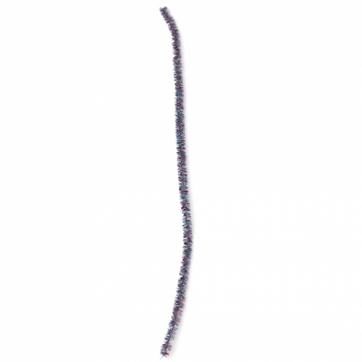Пръчка телена ламе лилава и синя -30 см -10 броя