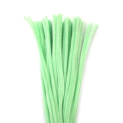 Телени пръчки цвят бледо зелен пастелен -30 см -10 броя