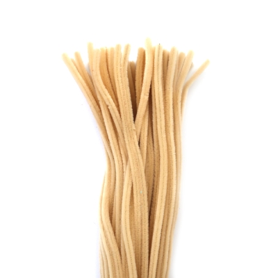 Телени пръчки цвят бледо бежов пастелен -30 см -10 броя