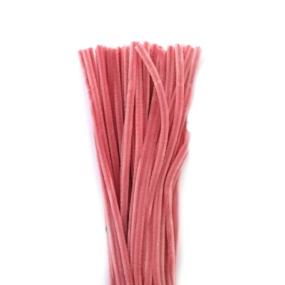 Телени пръчки цвят светло розов пастелен -30 см -10 броя