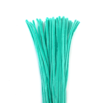 Телени пръчки цвят аквамарин пастелен -30 см -10 броя